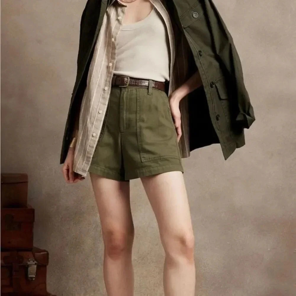 Banana republic factory TIE-WAIST UTILITY SHORT